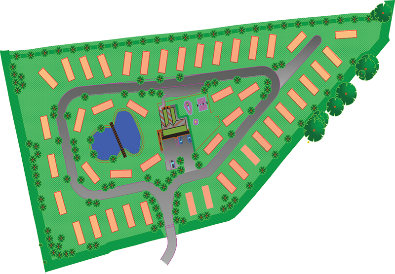 A map of Waterford Caravan Park, Ingoldmells