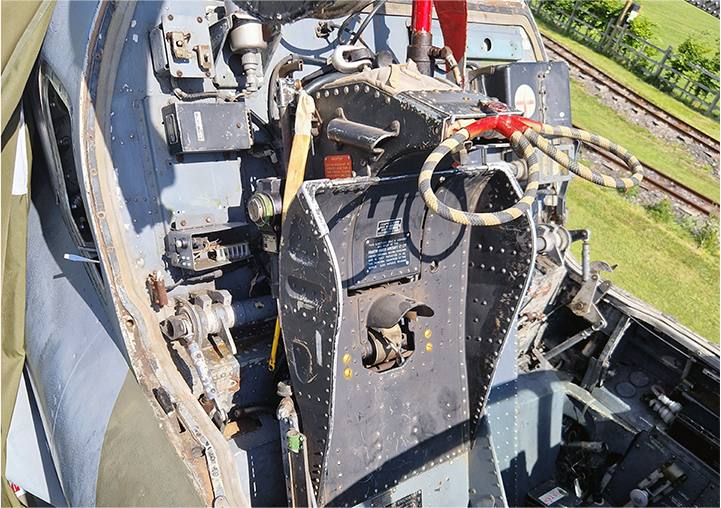 The pilots seat for the XS456 Lightning