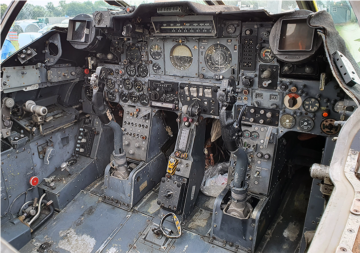 Inside the cockpit of the XS456 Lightning